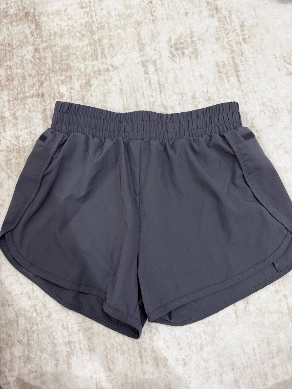 Women's Athletic Elastic-Waist Shorts — Charcoal Gray
